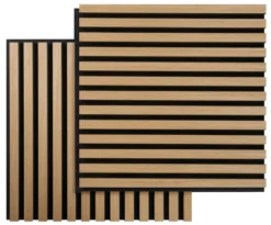 Akustikkpanel Square Light Oak 22 x 520 x 520 mm 2-pk.