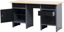 Arbeidsbenk med skap/skuffer 160 x 60 x 85 cm
