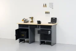 Arbeidsbenk med skap/skuffer 160 x 60 x 85 cm