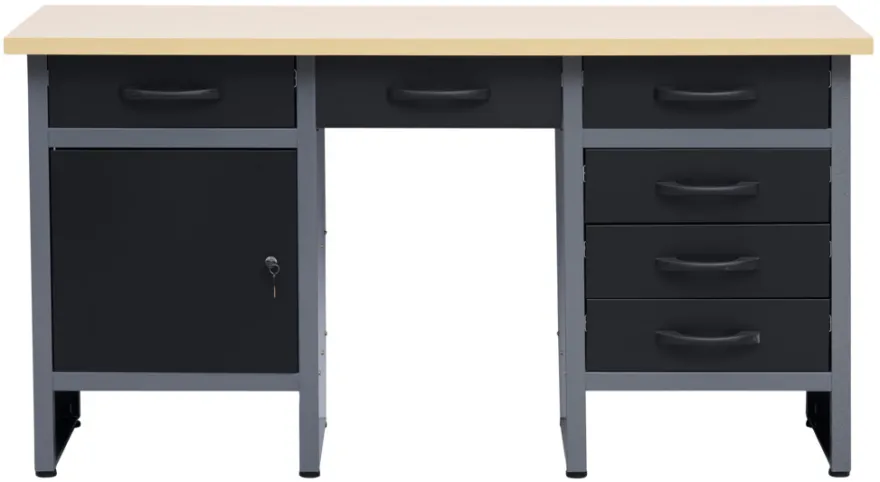 Arbeidsbenk med skap/skuffer 160 x 60 x 85 cm
