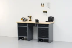 Arbeidsbenk med skap/skuffer 160 x 60 x 85 cm