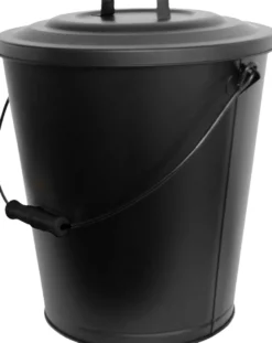 Askebøtte m/ lokk coated stål 26 liter