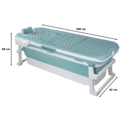 Badekar sammenleggbart 149 x 61 x 50 cm