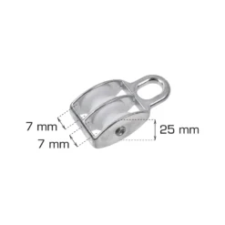 Blokkrulle dobbel elforsinket 7 mm