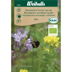 Blomstermix, humler og bier økologisk