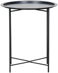 Brettbord Michigan Ø46,8 cm svart stål - Sunlife®