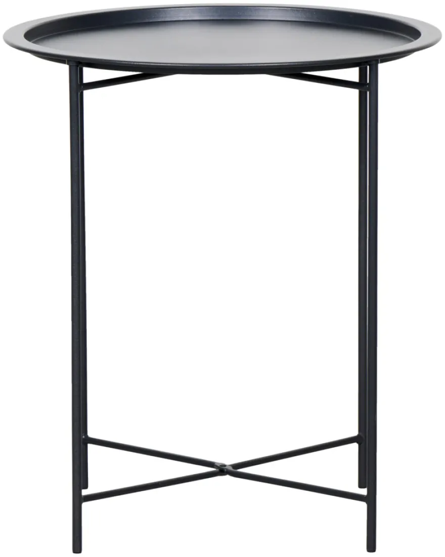 Brettbord Michigan Ø46,8 cm svart stål - Sunlife®