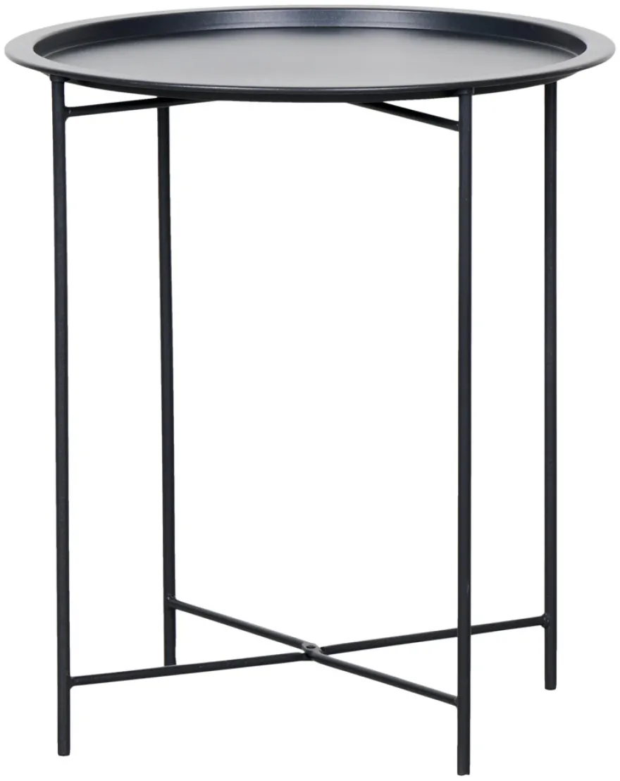 Brettbord Michigan Ø46,8 cm svart stål - Sunlife®