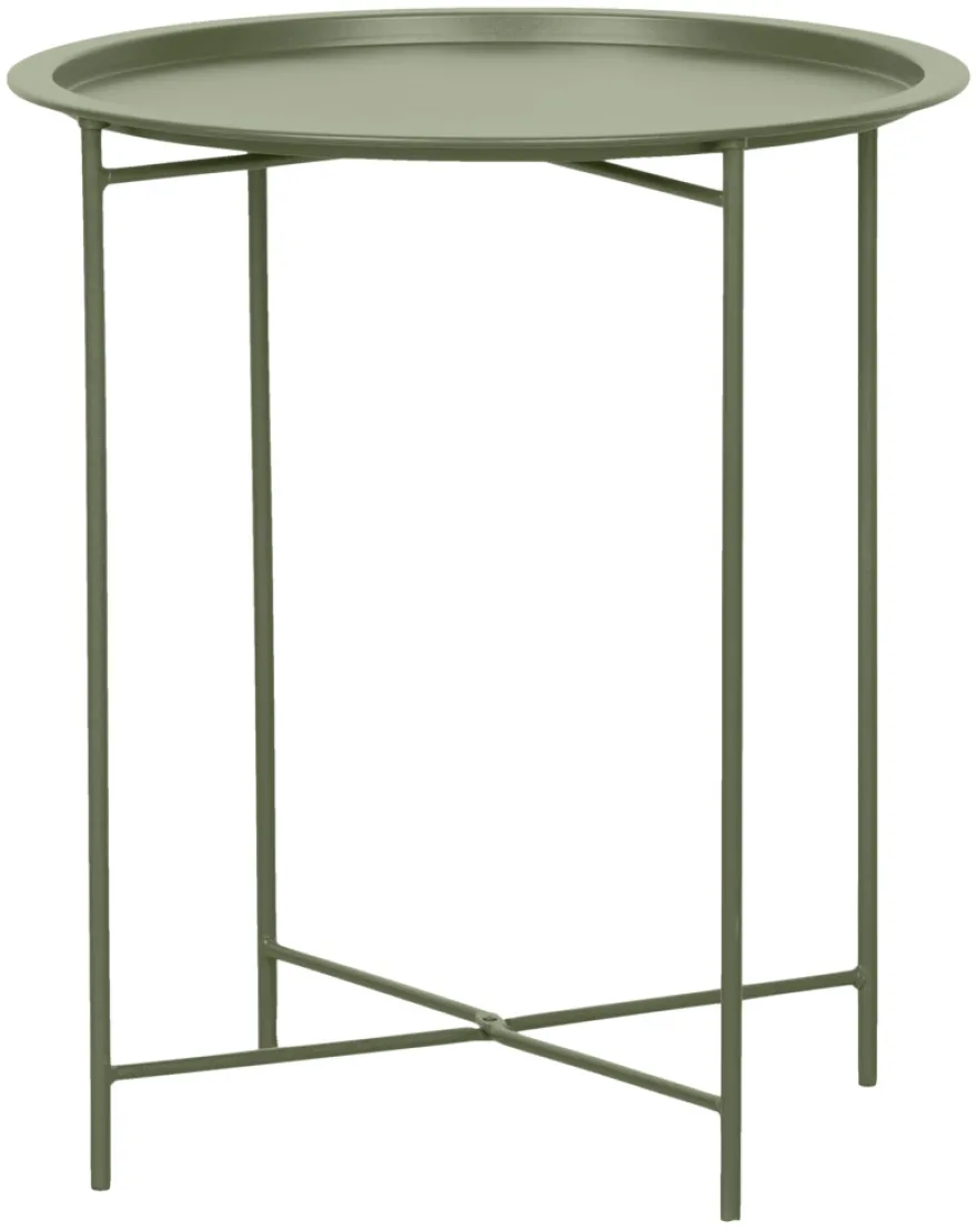 Brettbord Michigan stål olivengrønn Ø46,8 cm - Sunlife®