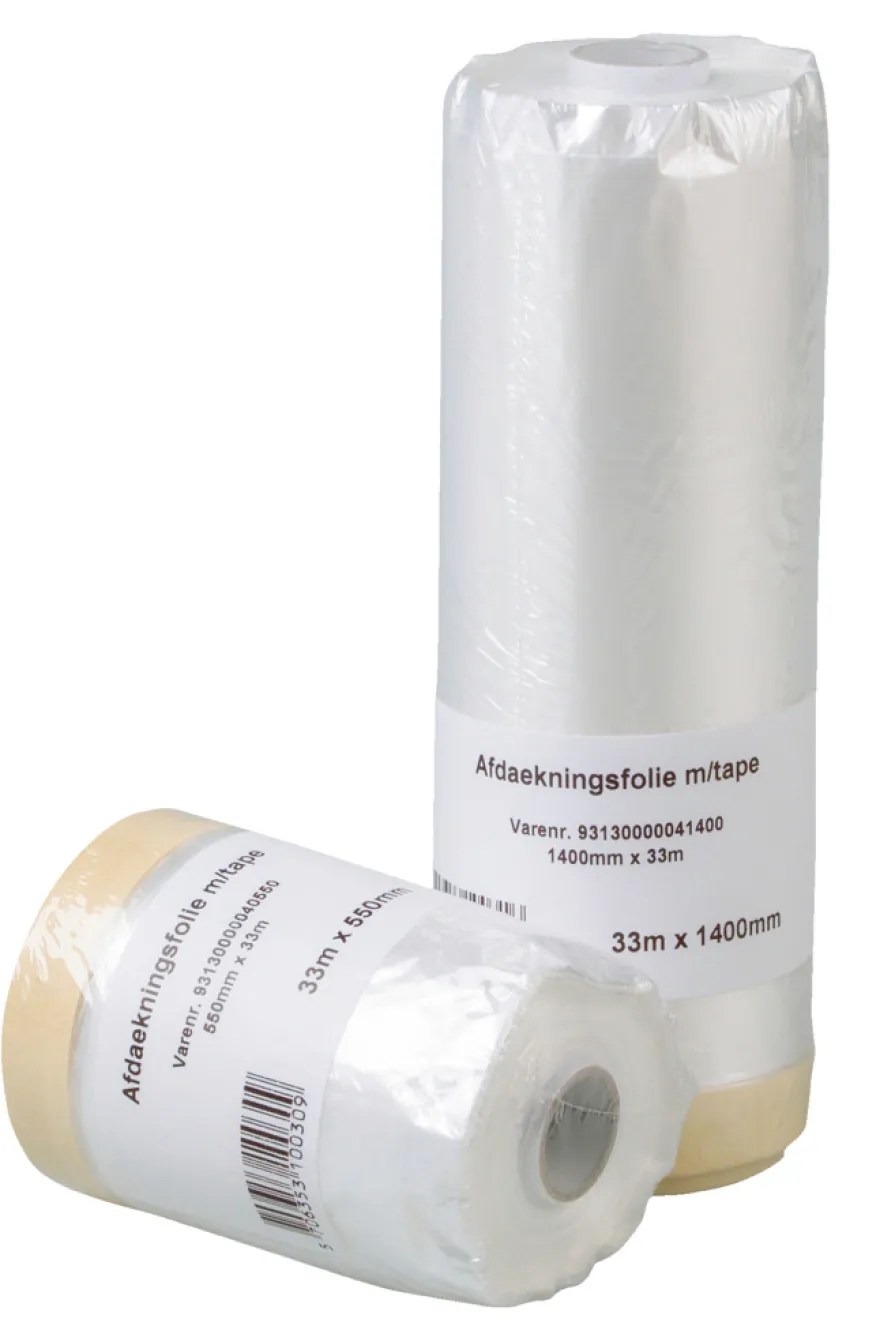 Dekkfolie med tape 55 cm x 33 meter