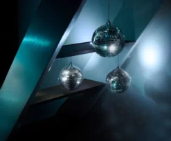 Discokule 3 x 6 LED hvitt lys Ø10 cm 3-pk.