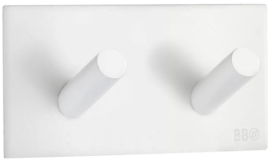 Dobbel krok selvklebende 90 mm - hvit