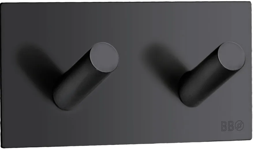 Dobbel krok selvklebende 90 mm - matt svart