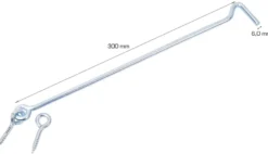 Dørkrok 300 mm elforsinket 2 stk.