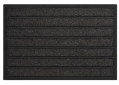 Dørmatte grå/svart 45 x 75 cm