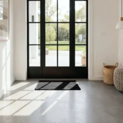 Dørmatte sisal svart 40 x 60 cm