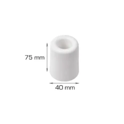 Dørstopper Ø40 x H75 mm hvit plast