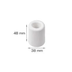Dørstopper Ø38 x H48 mm hvit plast