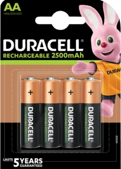 Duracell oppladbare batterier AA 4-pk.