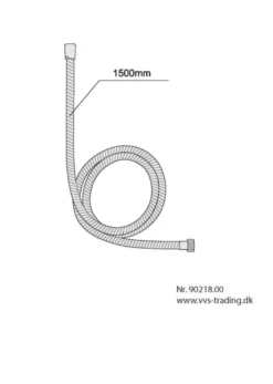 Dusjslange 150 cm krom - REN
