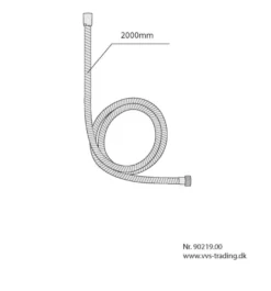 Dusjslange 200 cm krom - REN