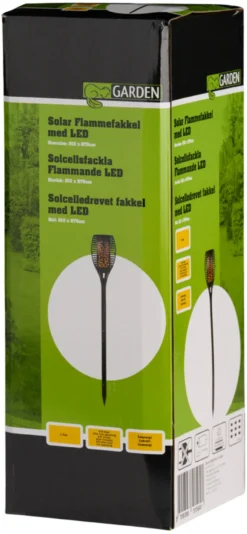 Fakkel med solcelle Ø12 x H78 cm - Garden®