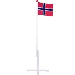 Flaggstang med norsk flagg 1,6 meter