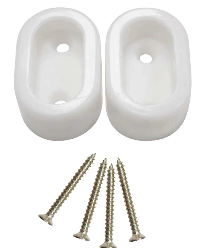 Garderobestangholder oval 2 stk.