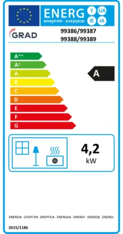 Gassovn 4,2 kW - Grad
