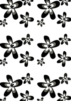 GEYSER® Black Flower dusjforheng 180 x 200 cm