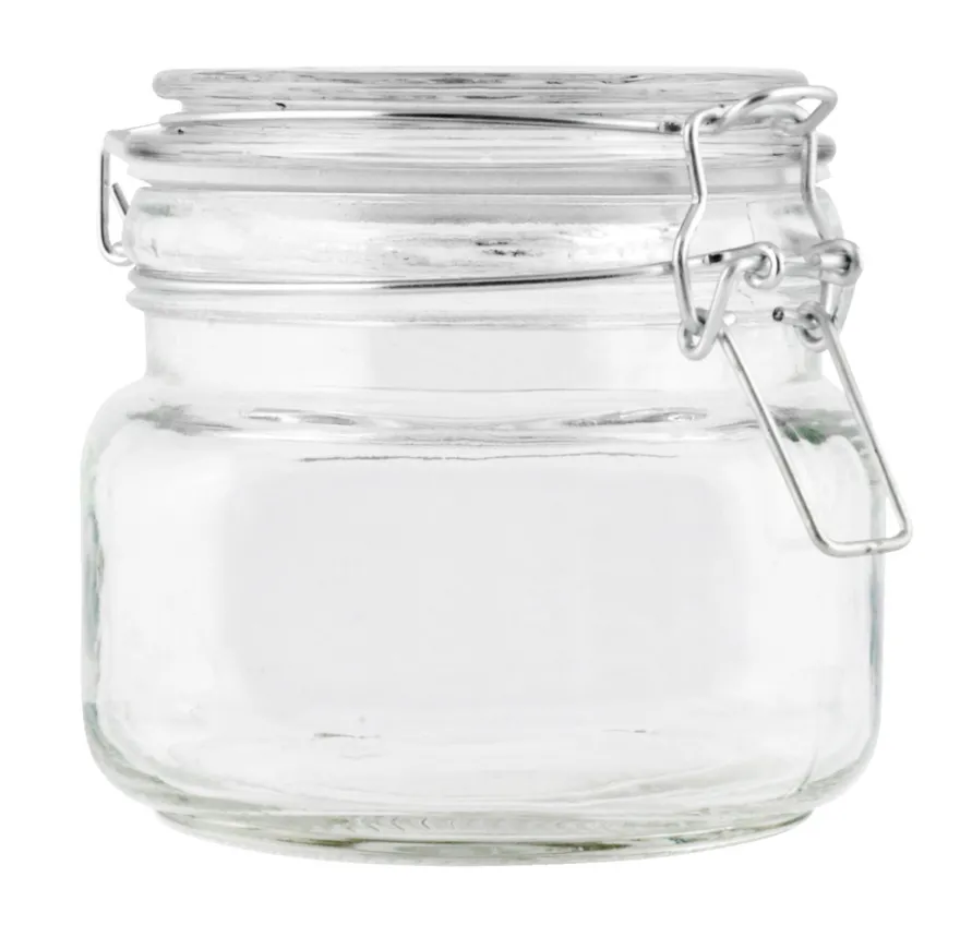 Glasskrukke med patentlokk 0,5 liter