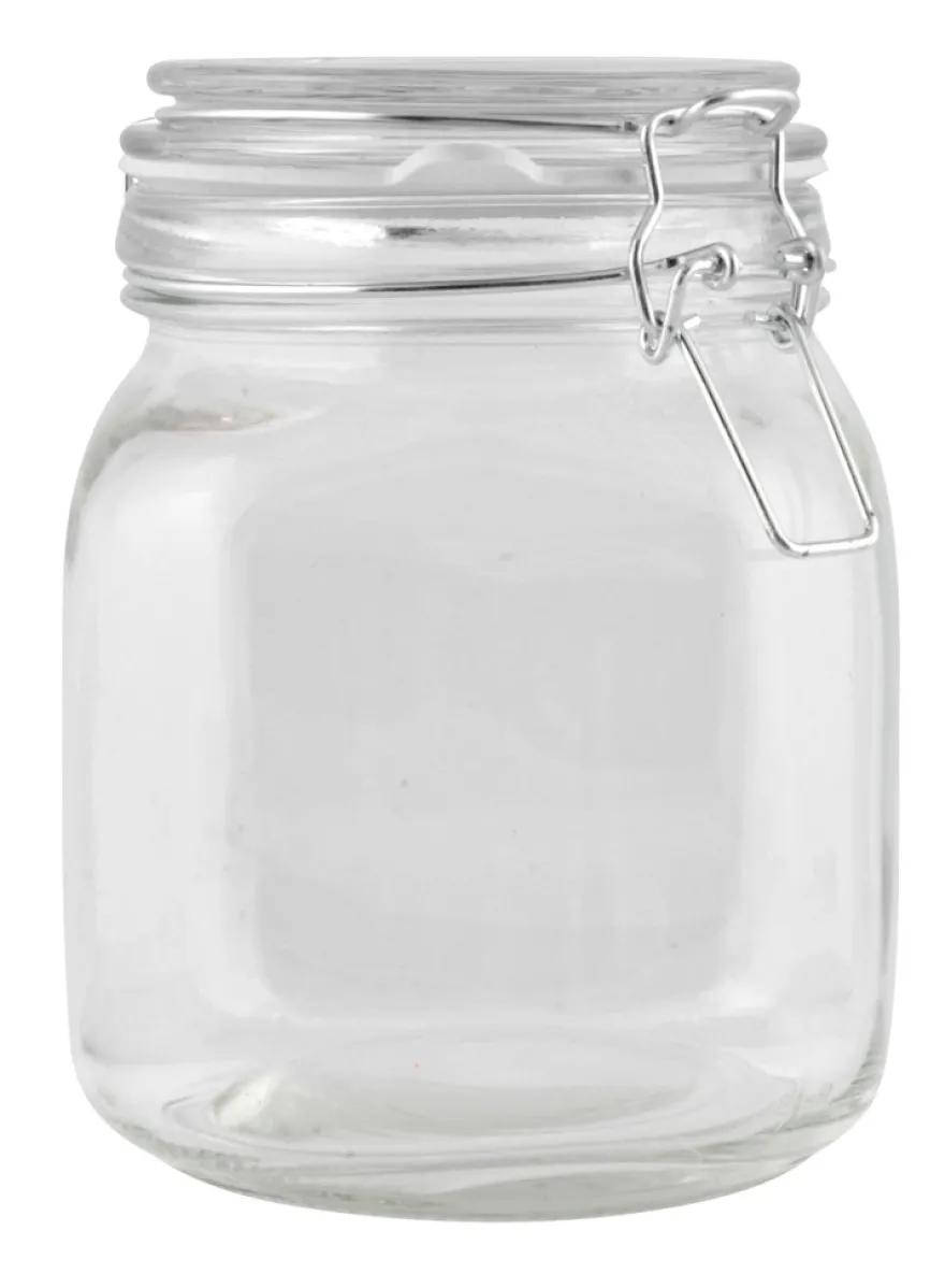Glasskrukke med patentlokk 1 liter