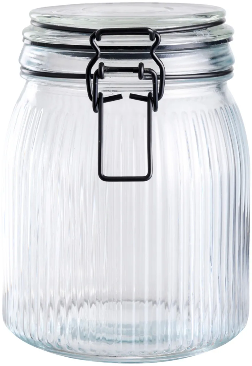 Glasskrukke riflet 0,9 liter - DAY