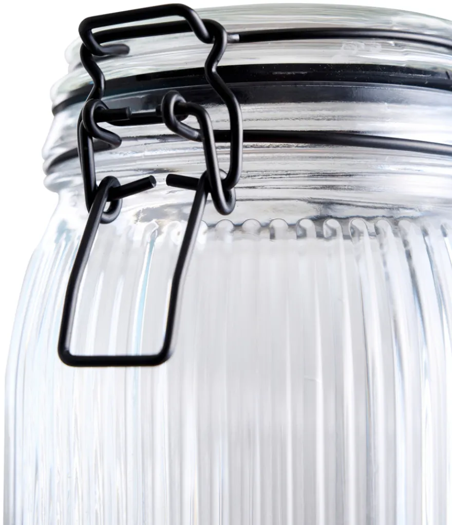 Glasskrukke riflet 0,9 liter - DAY