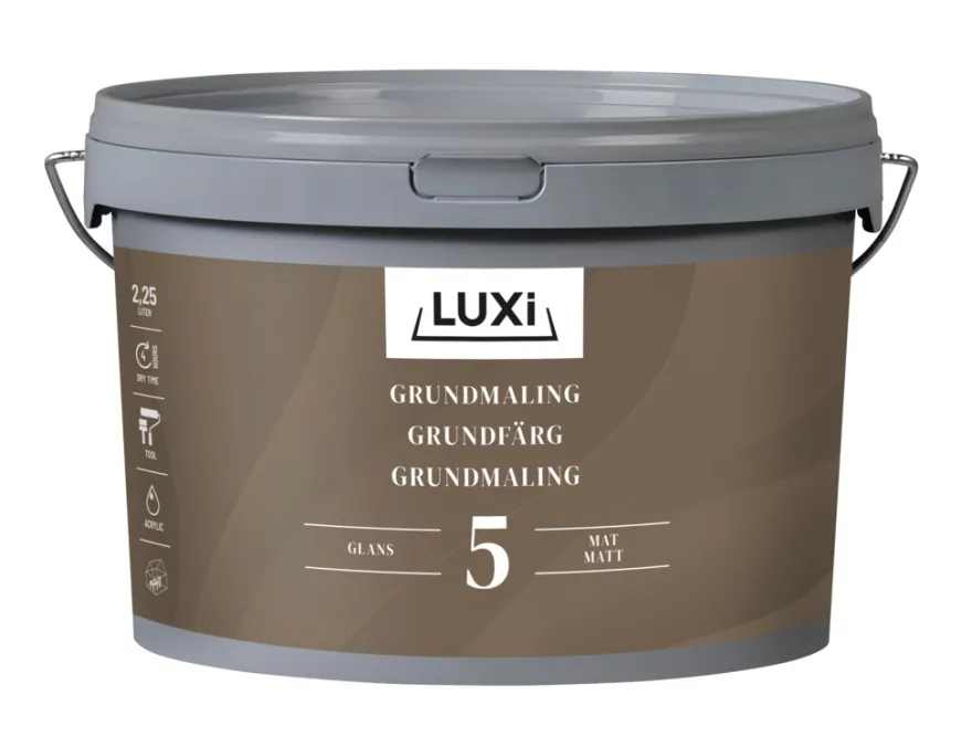 Grunnmaling hvit 2,5 liter - Luxi