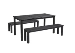 Hagebenk 150 x 33 x 42 cm i svart grunnmalt furutre