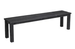 Hagebenk 150 x 33 x 42 cm i svart grunnmalt furutre