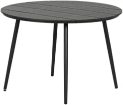 Hagebord Madrid svart Ø110 cm - Sunlife®