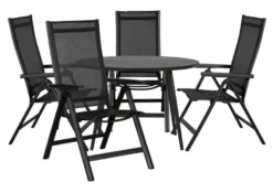 Hagebord Madrid svart Ø110 cm - Sunlife®