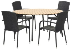 Hagebord Nebraska stål/nonwood Ø150 cm - Sunlife®