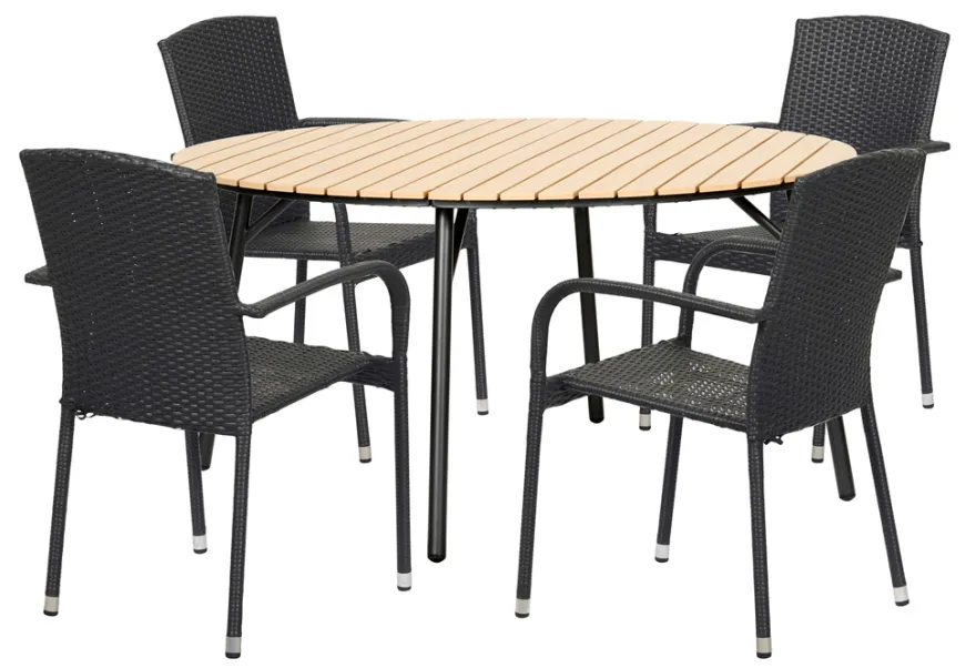 Hagebord Nebraska stål/nonwood Ø150 cm - Sunlife®