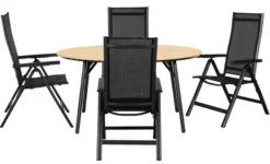 Hagebord Nebraska stål/nonwood Ø150 cm - Sunlife®