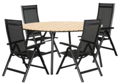 Hagebord Nebraska stål/nonwood Ø150 cm - Sunlife®