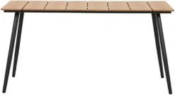 Hagebord Beijing svart/teak 148 x 85 cm - Sunlife®