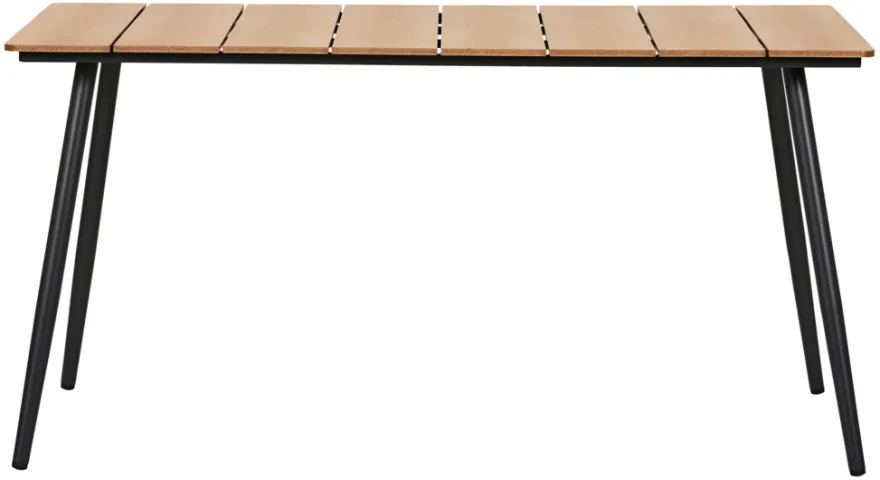 Hagebord Beijing svart/teak 148 x 85 cm - Sunlife®