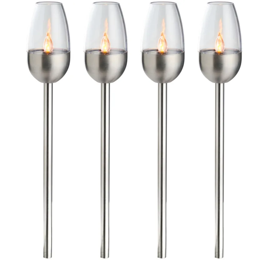 Hagefakler med solceller 38 cm 4-pk. - Garden®