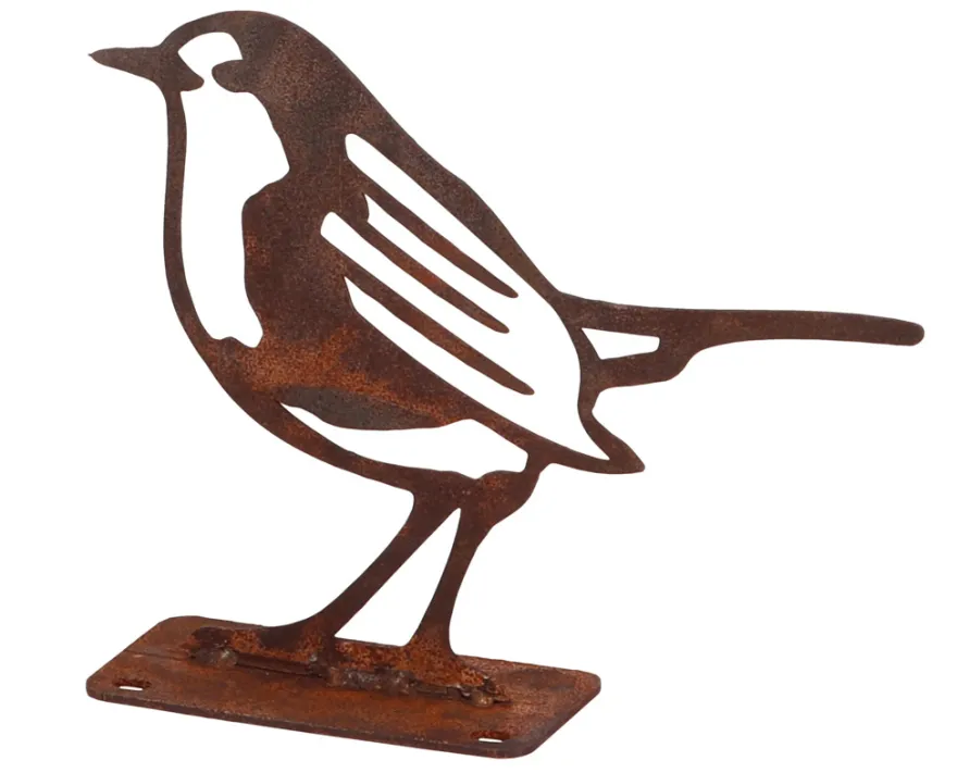 Hagefigur rødstrupe rust H10,1 cm