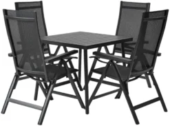 Hagestol Kingston 6 posisjoner svart - Sunlife®