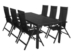 Hagestol Kingston 6 posisjoner svart - Sunlife®