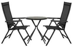 Hagestol Kingston 6 posisjoner svart - Sunlife®